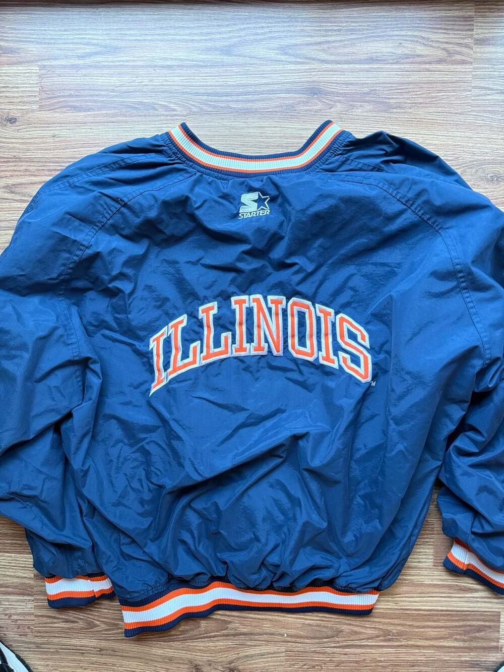 Vintage 90s Starter University of Illinois Fighting Illini Pullover Nylon Jacket